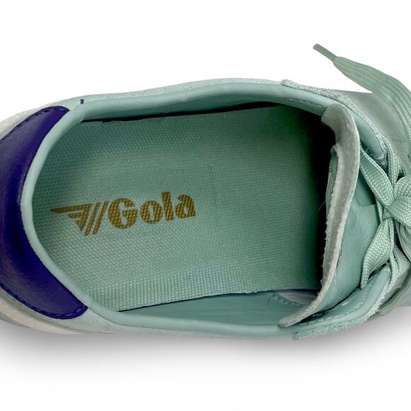 Gola Bullet Suede Sneakers – Women’s 9.5 Retro Surf / Off White Gum Sole - Picture 9 of 11